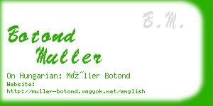 botond muller business card